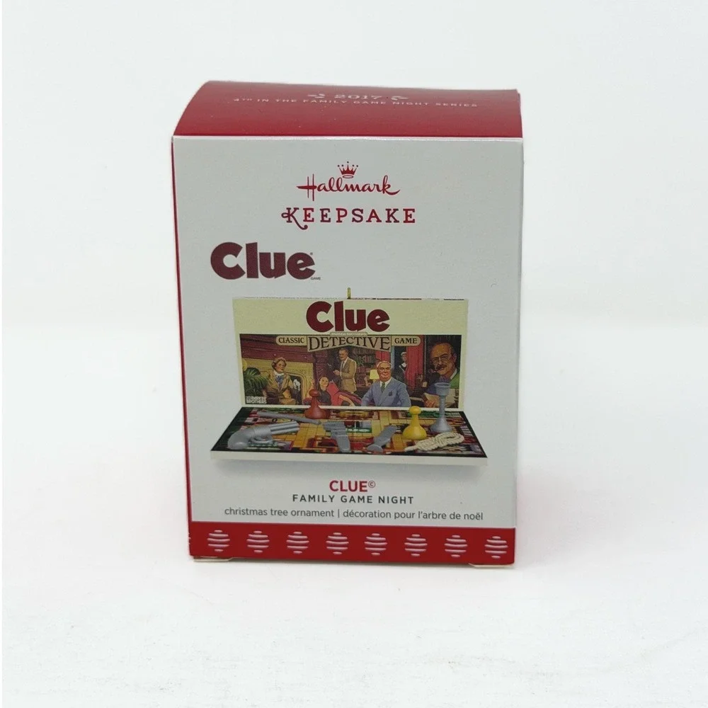 Hallmark 2017 Clue Family Game Night #4 Keepsake Ornament Hasbro Board Game